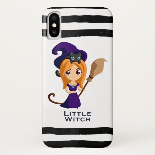 Cute Witch in Paars Pet Halloween Case-Mate iPhone Case (Achterkant)