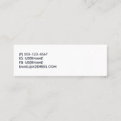 Cute Witch in Paars Pet Halloween Mini Visitekaartje (Achterkant)