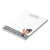 Cute Witch in Paars Pet Halloween Notitieblok (Linkerzijde)