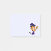 Cute Witch in Paars Pet Halloween Post-it® Notes (Voorkant)