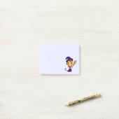 Cute Witch in Paars Pet Halloween Post-it® Notes (Op bureau)