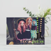 Cute Witch Leggings Boots Hocus Pocus Halloween Kaart (Staand voorkant)