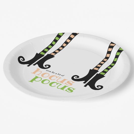 Cute Witch Leggings Boots Hocus Pocus Halloween Papieren Bordje (Gekanteld)