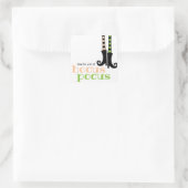 Cute Witch Leggings Boots Hocus Pocus Halloween Vierkante Sticker (Tas)