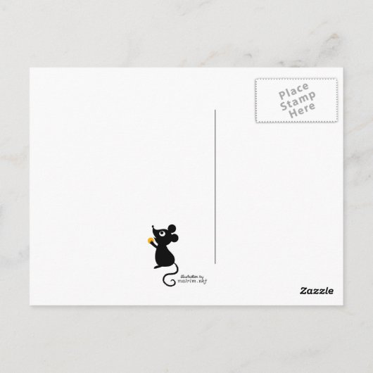 Cute Witch Orange Pumpkin Postcard Briefkaart (Achterkant)