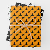 Cute Witch Pet Halloween Pattern Inpakpapier Vel (In situ)
