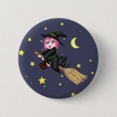 Cute Witch Ronde Button 5,7 Cm (Voorkant)