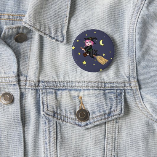 Cute Witch Ronde Button 5,7 Cm (In situ)