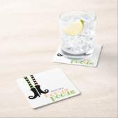 Cute Witch Stockings Boots Hocus Pocus Halloween Kartonnen Onderzetters (Insitu)