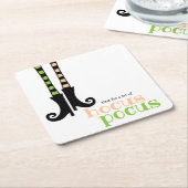Cute Witch Stockings Boots Hocus Pocus Halloween Kartonnen Onderzetters (Schuin)