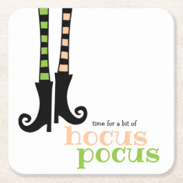 Cute Witch Stockings Boots Hocus Pocus Halloween Kartonnen Onderzetters