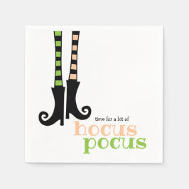 Cute Witch Stockings Boots Hocus Pocus Halloween Servet