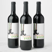 Cute Witch Stockings Boots Hocus Pocus Halloween Wijn Etiket (Flessen)