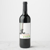 Cute Witch Stockings Boots Hocus Pocus Halloween Wijn Etiket (Voorkant)