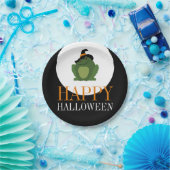 Cute Witch Toad, Happy Halloween Papieren Bordje (Feest)