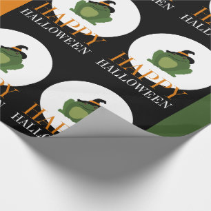Cute Witch Toad, Happy Halloween Wrapping Paper Cadeaupapier