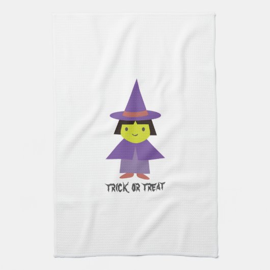 Cute Witch - Trick or treat Theedoek (Verticaal)
