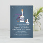 Cute Witch | Uitnodiging van Halloween Birthday (Staand voorkant)