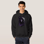Cute Witch Wiccan Wicca Pagan Girl under Full Moon Hoodie (Voorkant volledig)