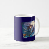 Cute Witch With Cat Mug Koffiemok (Voorkant rechts)