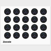Cute Witchy Black Crystal Alchemy Kawaii Paste Ronde Sticker (Vel)