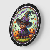 Cute Witchy Highland Cow  Grote Klok (Hoek)