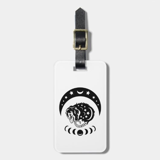 Cute Witchy Opossum Bagagelabel (Voorkant verticaal)