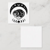 Cute Witchy Opossum Vierkante Visitekaartje (Voorkant / Achterkant)