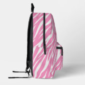 Cute witte en roze patroon zebraprint monogram bedrukte rugzak (Links)