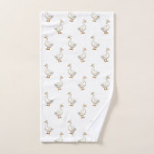 Cute Witte Gans Patroon Bad Handdoek (Handdoek)