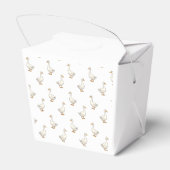 Cute Witte Gans Patroon Bedankdoosjes (Achterkant)