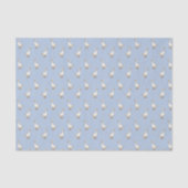 Cute Witte Gans Patroon Blauw Tissuepapier (Voorkant)