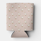 Cute Witte Gans Patroon Blikjeskoeler (Voorkant)