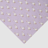 Cute Witte Gans Patroon Groen Tissuepapier (Detail)