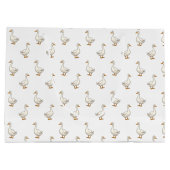 Cute Witte Gans Patroon Groot Cadeauzakje (Achterkant)