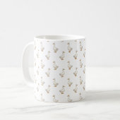 Cute Witte Gans Patroon Koffiemok (Voorkant links)