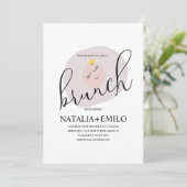 Cute Witte Gebakken Eier Brunch Kaart (Staand voorkant)