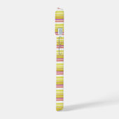 Cute witte gele strepen iPhone 15 case (Linkerkant)