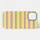 Cute witte gele strepen iPhone hoesje (Achterkant horizontaal)