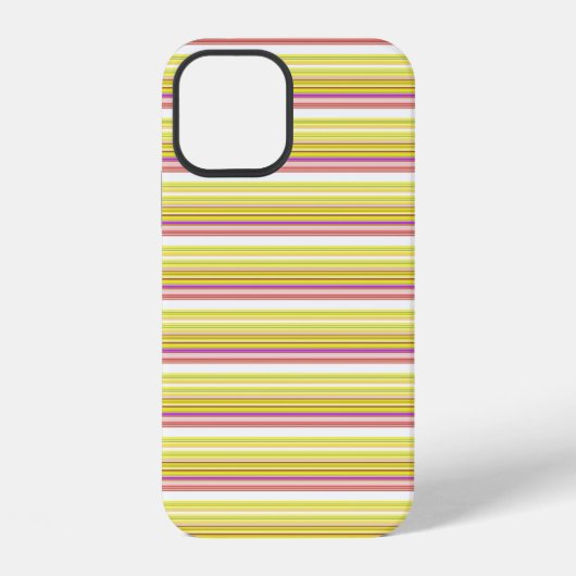 Cute witte gele strepen iPhone hoesje (Achterkant)