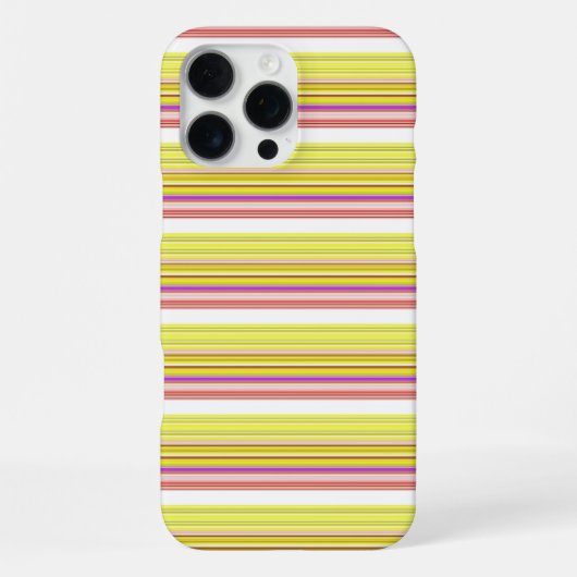Cute witte gele strepen iPhone hoesje (Achterkant)