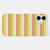 Cute witte gele strepen iPhone hoesje (Achterkant horizontaal)