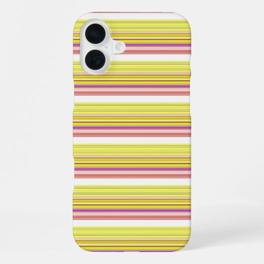 Cute witte gele strepen iPhone hoesje (Achterkant)