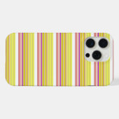 Cute witte gele strepen iPhone hoesje (Achterkant horizontaal)