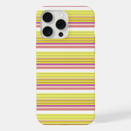 Cute witte gele strepen iPhone hoesje (Achterkant)