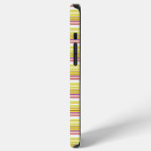 Cute witte gele strepen iPhone hoesje (Linkerkant)