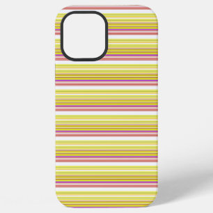 Cute witte gele strepen iPhone 12 pro max hoesje