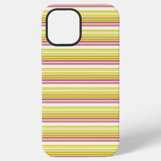 Cute witte gele strepen iPhone hoesje (Achterkant)