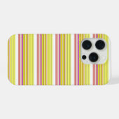 Cute witte gele strepen iPhone hoesje (Achterkant horizontaal)