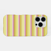Cute witte gele strepen iPhone hoesje (Achterkant horizontaal)